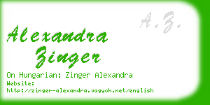 alexandra zinger business card